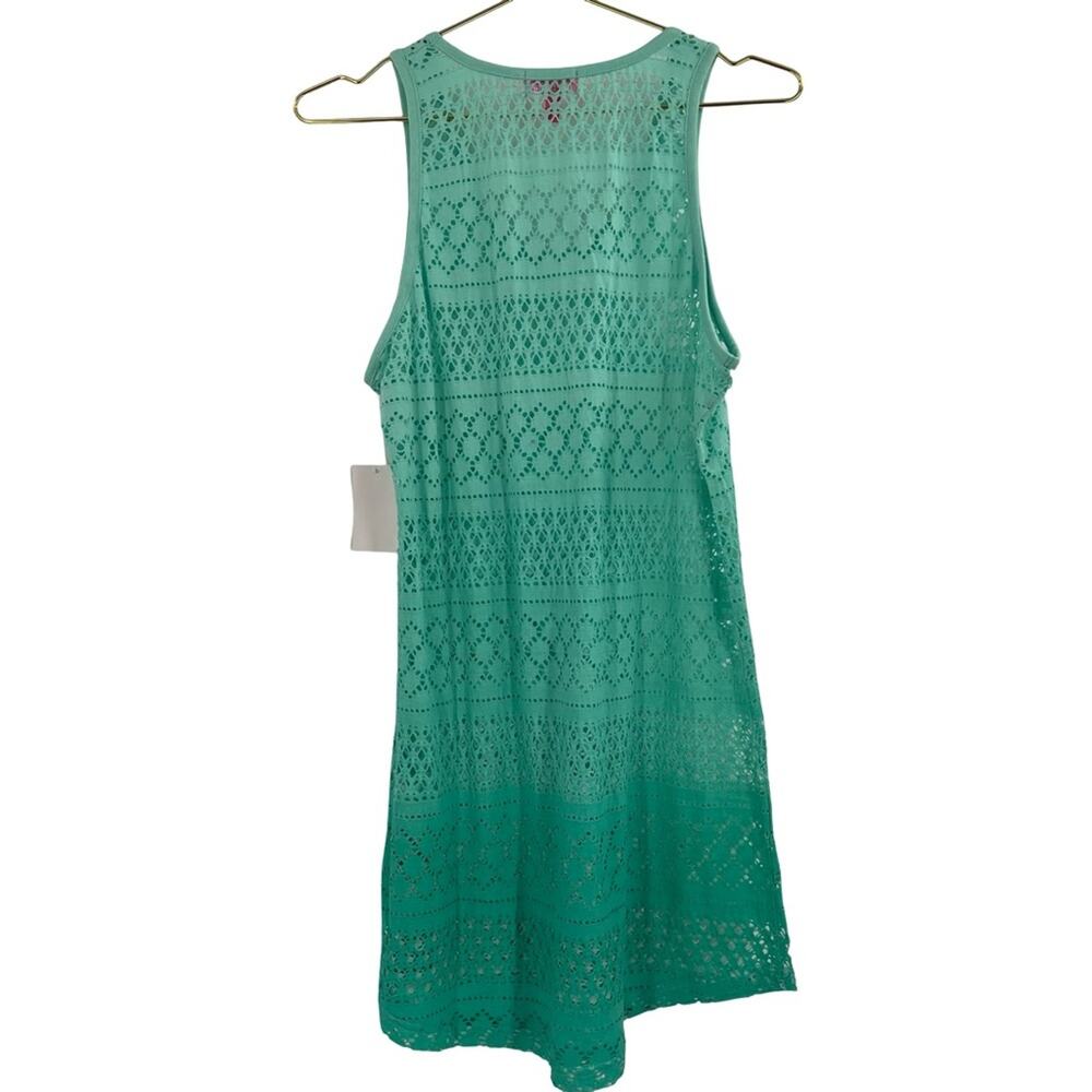✨NWT Southern Breeze Teal Crochet Swim Cover dress large - Picture 3 of 5